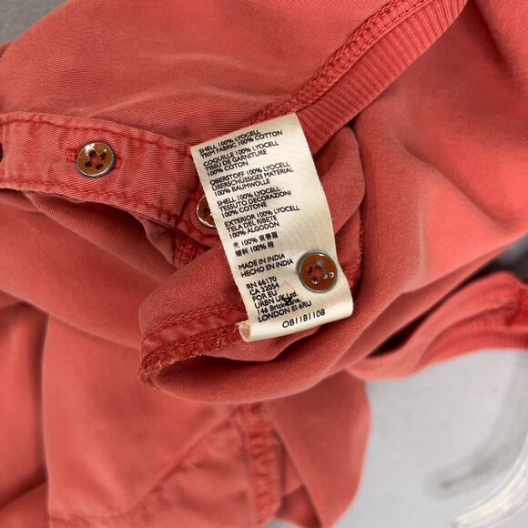 Anthropologie Saturday Sunday Ilene Jumpsuit Womens Medium Coral Wide Boho - Picture 15 of 16